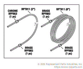 RPI DSH009 Air Hose (Braided Gray) 