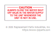 RPI DSL026 Label (Caution) 