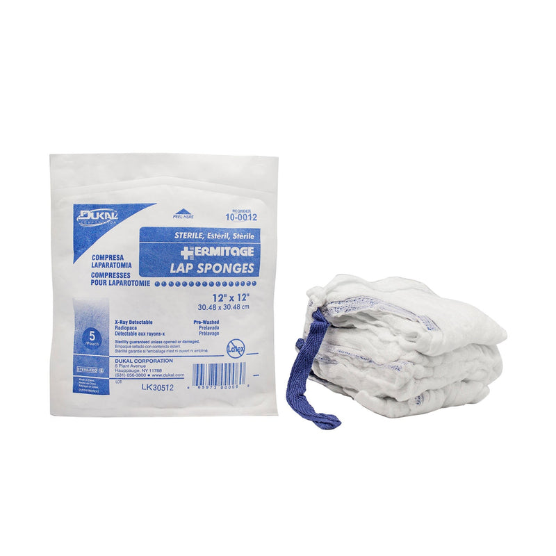 Dukal Corporation Dukal Laparotomy Sponges  Sponge, 12" x 12", Sterile, X-Ray Detectable, Prew