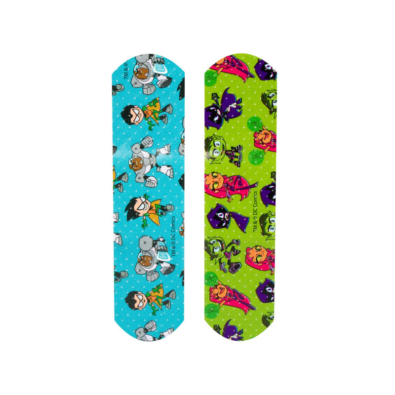 Dukal Corporation Dukal Children‘S Character Adhesive Bandages  Stat Strip Adhesive Bandage, Teen Titans, ¾" x 3",