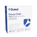 Dukal Corporation Dukal Gauze Pads  Pad, 3" x 3", 12-Ply, Sterile, 1/pk, 25 pk/bx, 24