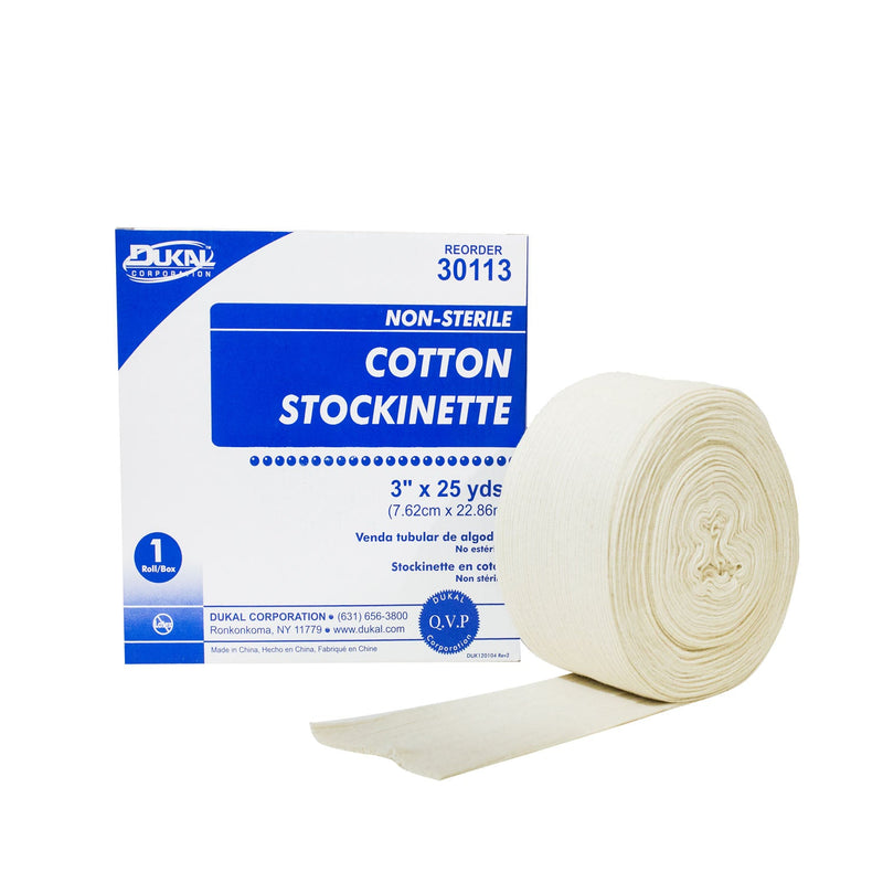 Dukal Corporation Dukal Cotton Stockinette  Stockinette, 3" x 25 yds, Cotton, 6 rl/cs