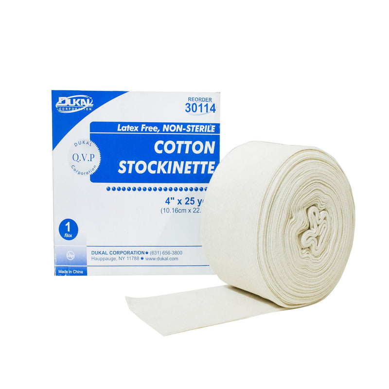 Dukal Corporation Dukal Cotton Stockinette  Stockinette, 4" x 25 yds, Cotton, 6 rl/cs