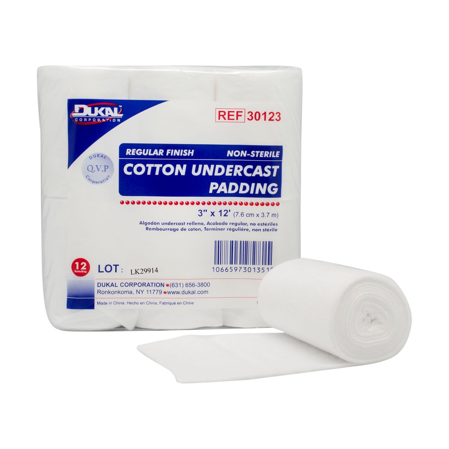 Dukal Corporation Dukal Undercast Padding  Finish, 3" x 12ft, 12 rl/bg, 6 bg/cs