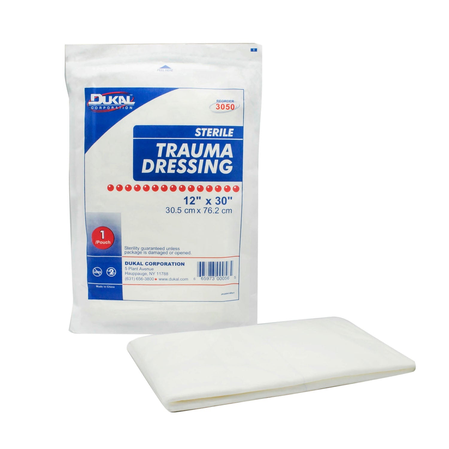 Dukal Corporation Dukal Trauma Dressing  Dressing, 12" x 30", Sterile, 1/pk, 25 pk/cs