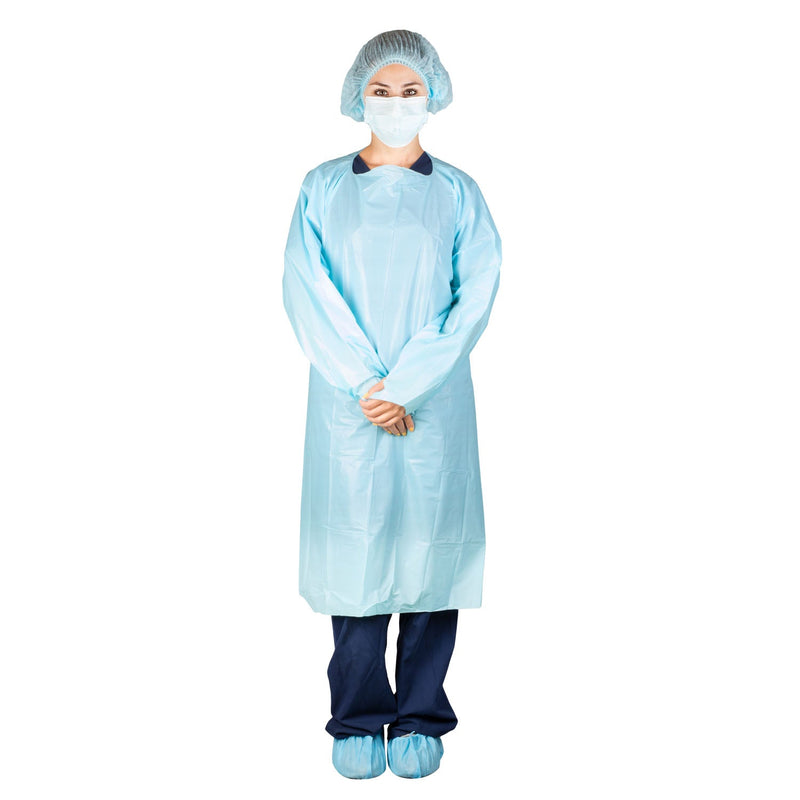 Dukal Corporation Dukal Isolation Gowns  307R - Protective Cover Gown, CPE Coated, Pull-Ove