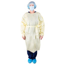 GOWN ISOLATION LEVEL2 UNIVOVER-HEAD YEL 10/BG 10BG/CS