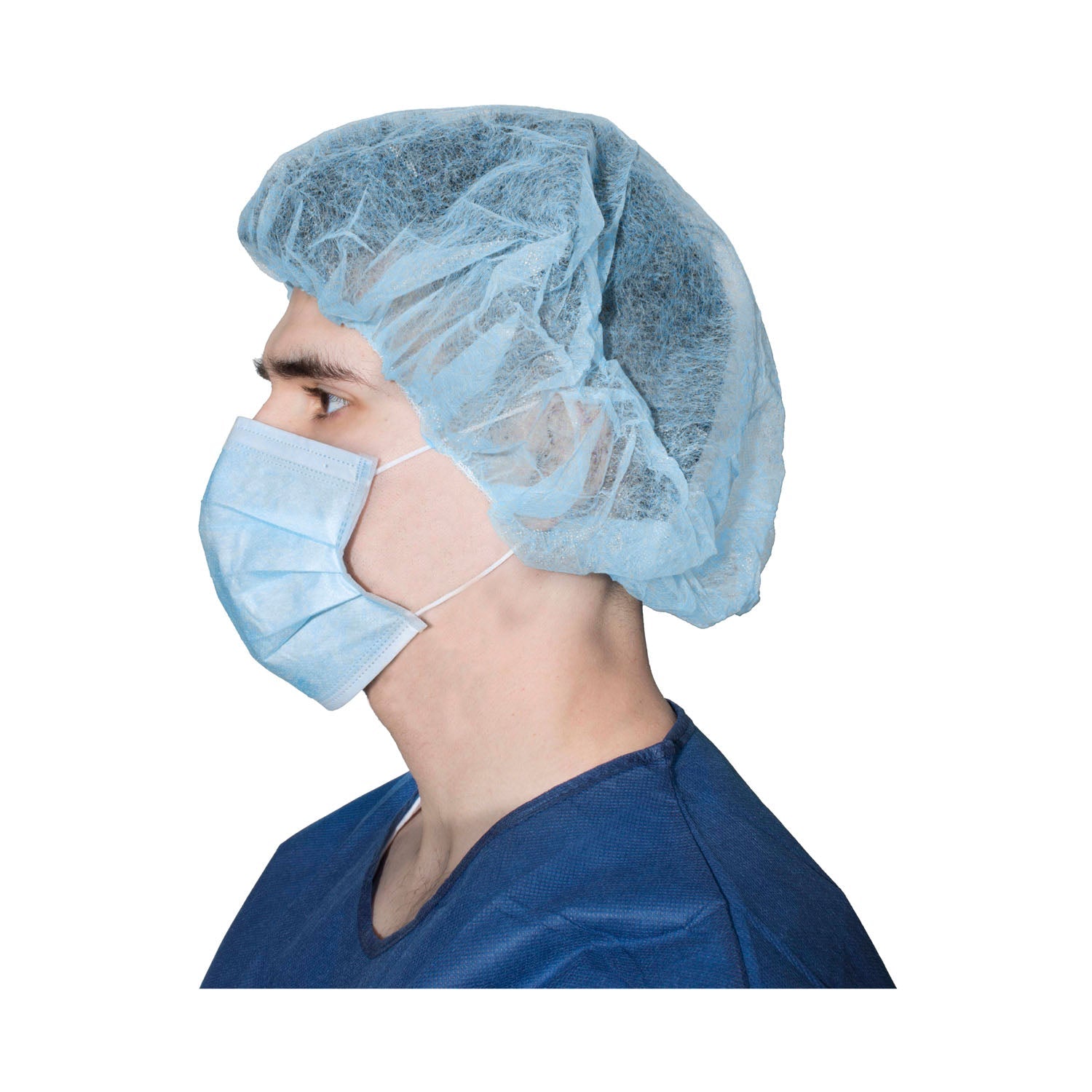 Dukal Corporation Dukal Bouffant Caps  Cap, 21", Blue, 100/bx, 5 bx/cs