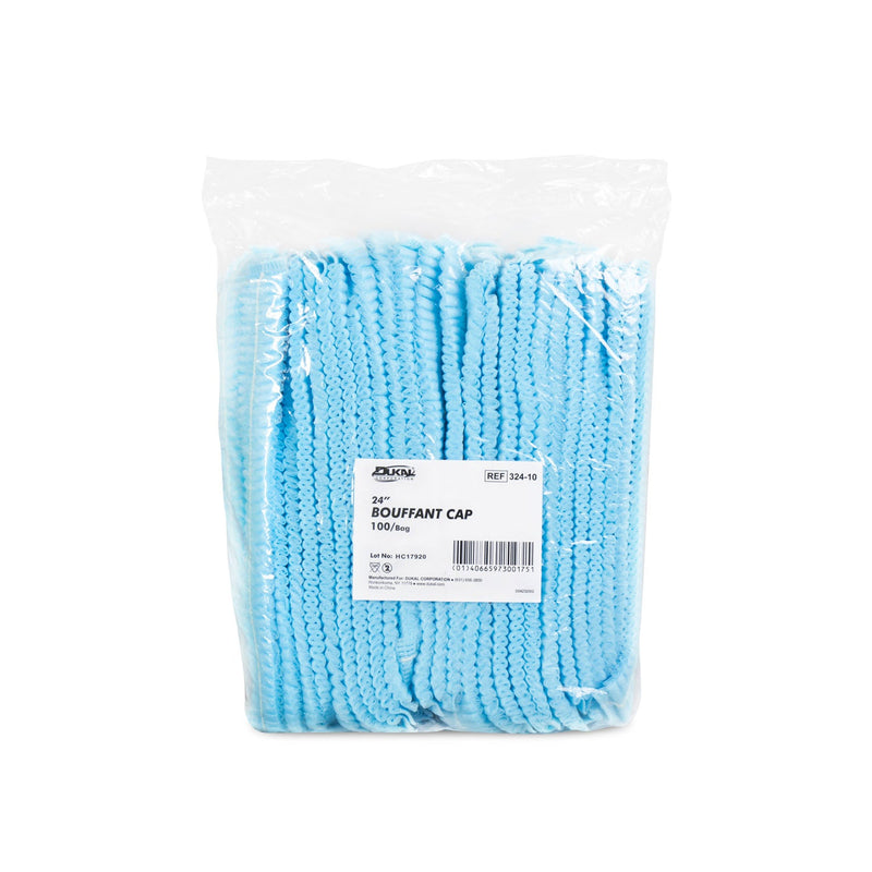 Dukal Corporation Dukal Bouffant Caps  Cap, 24", Accordian, 100/bg, 10 bg/cs (50 cs/plt)