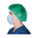 Dukal Corporation Dukal Bouffant Caps  Cap, 24", Green, 100/bx, 5 bx/cs