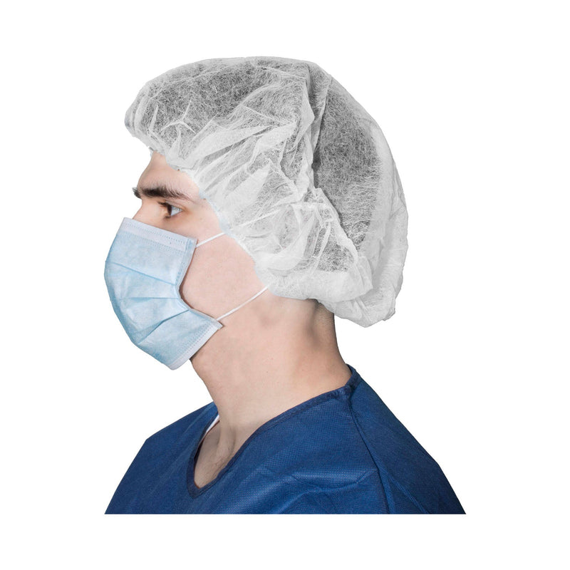 Dukal Corporation Dukal Bouffant Caps  Cap, 24", White, 100/bx, 5 bx/cs
