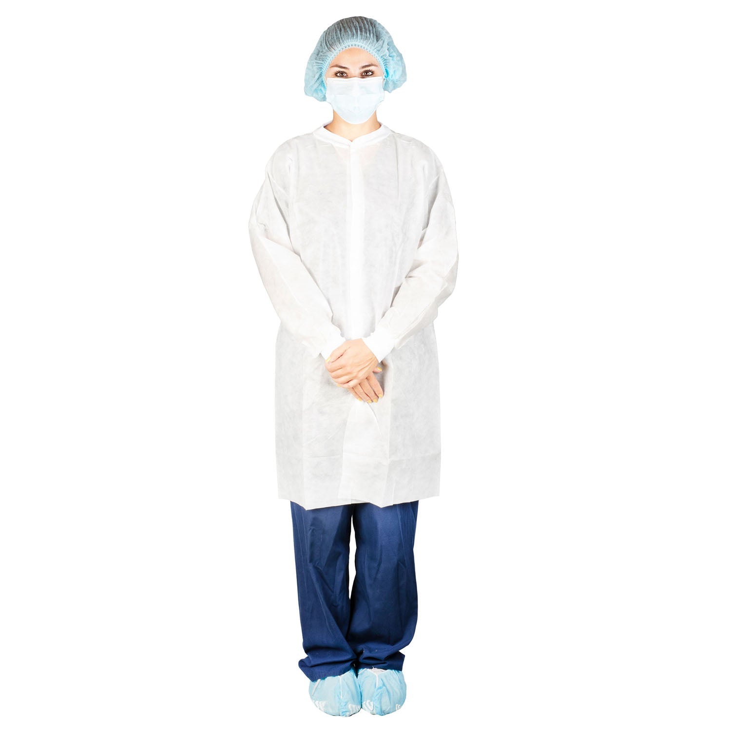 Dukal Corporation Dukal Fluid Resistant Lab Coats  Coat, Small, Full Length, Anti-Static, No Pockets,