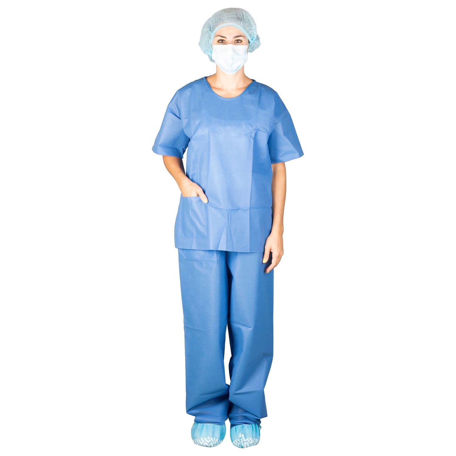Dukal Corporation Dukal Coversoft Protective Wear  Pants, Large, Blue, Non-Sterile, 10/bg, 5 bg/cs