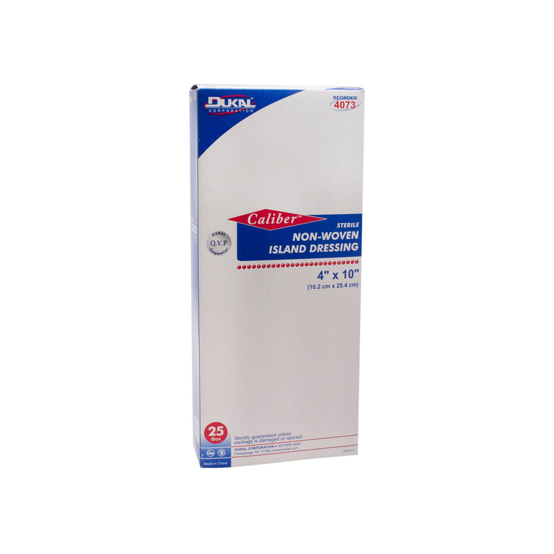 Dukal Corporation Dukal Non-Woven Island Dressing  Dressing, 4" x 10", Non-Woven, Adhesive Backing, S