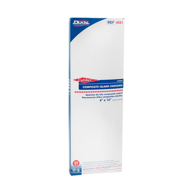 Dukal Corporation Dukal Composite Island Dressings  Dressing, 4" x 14", Sterile, 25/bx, 2 bx/cs