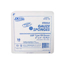 Dukal Corporation Dukal Woven Cotton Gauze Sponges  Sponge, 4" x 4", Sterile Tray, 12-Ply, 10/tray, 12