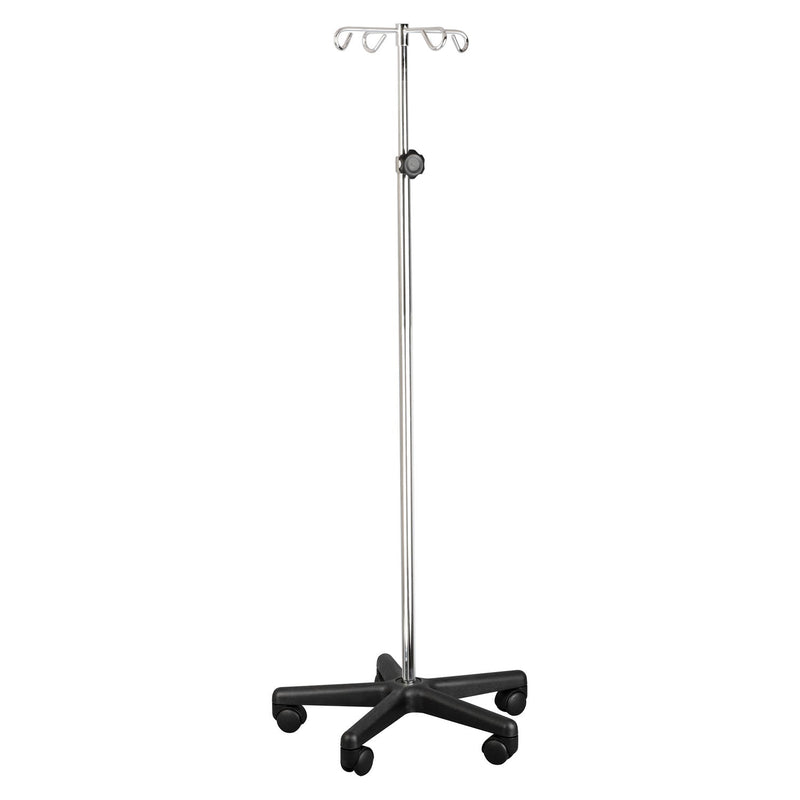 Dukal Corporation Dukal Tech-Med Iv Pole  IV Stand, 4 Hook, 5 Caster, 23" x 45" x 5.5", Stai