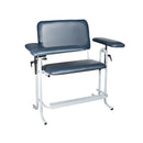 CHAIR BLOOD DRAW W/FLIP ARMWIDE BLU (DROP)