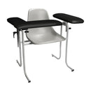 CHAIR BLOOD DRAW FLIP ARMPLASTIC 300LB CAP BLK (DROP)