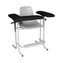 CHAIR BLOOD DRAW FLIP ARMPLASTIC 300LB TALL BLK (DROP)