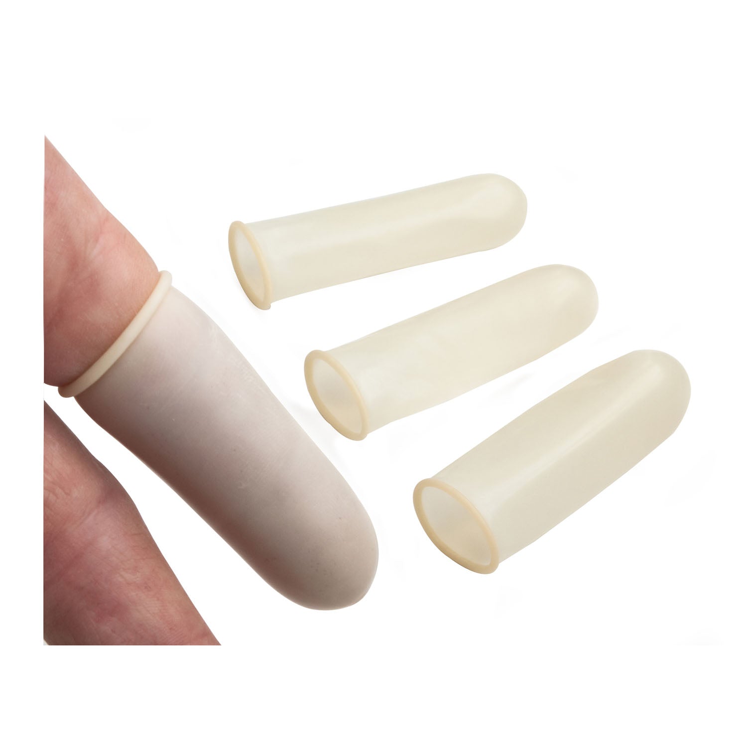 Dukal Corporation Dukal Tech-Med Latex Finger Cots  Non-Powdered, Medium, 144/bx