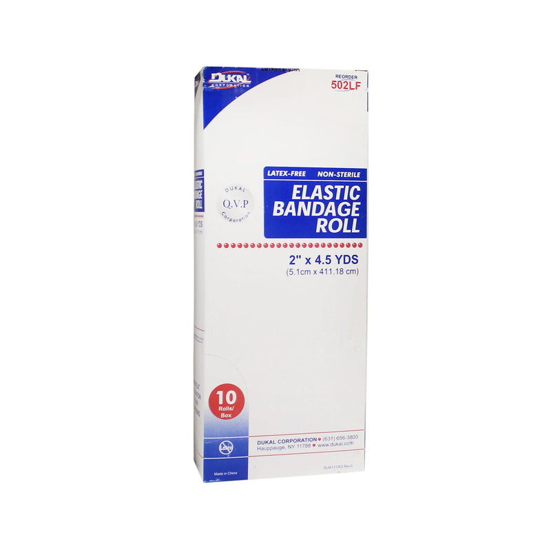 Dukal Corporation Dukal Elastic Bandage  Elastic Bandage Roll, 2" x 4.5yd, Non-Sterile, Lat