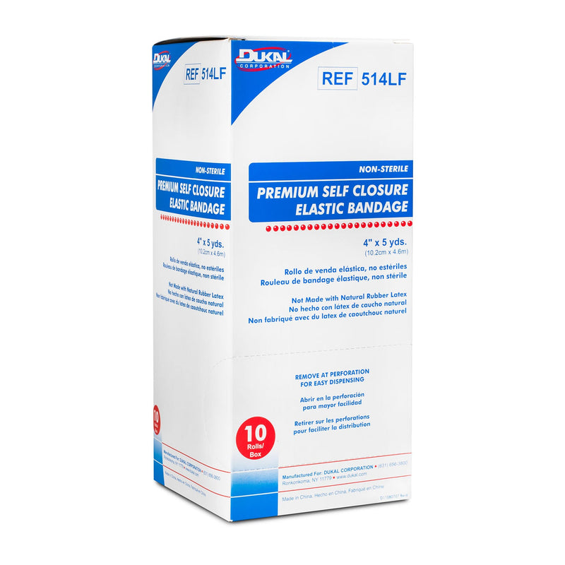 Dukal Corporation Dukal Elastic Bandage  Elastic Bandage with Self Closure, 4" x 5yd, Non-S