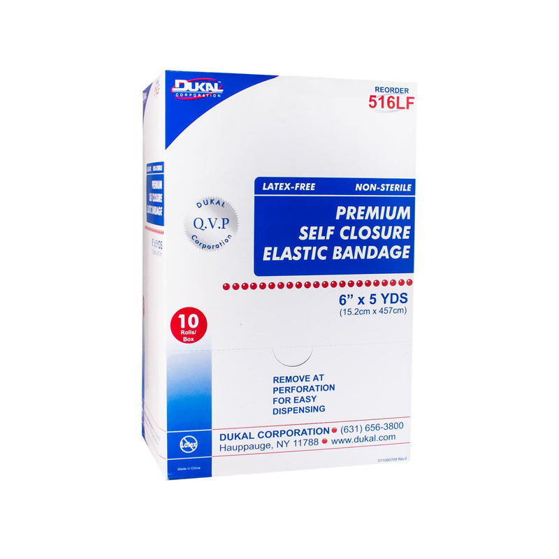 Dukal Corporation Dukal Elastic Bandage  Elastic Bandage with Self Closure, 6" x 5yd, Non-S