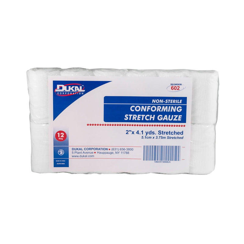 Dukal Corporation Dukal Conforming Stretch Gauze  Stretch Gauze, 2" x 4.1 yd, Non-Sterile, 12/bg, 8