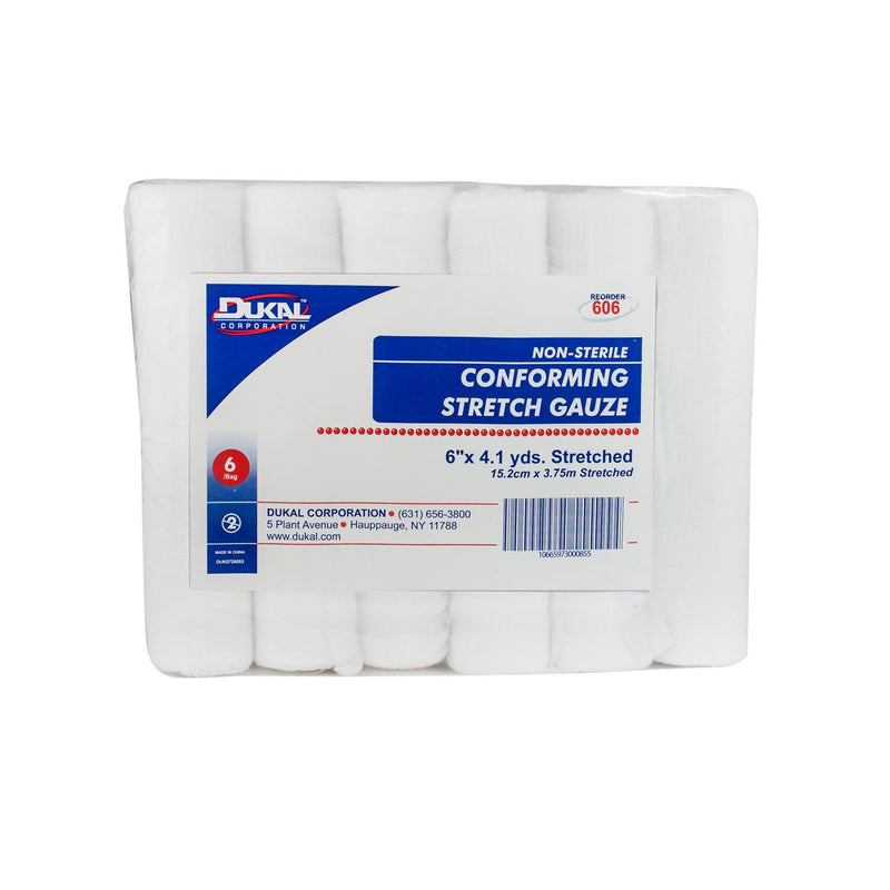 Dukal Corporation Dukal Conforming Stretch Gauze  Stretch Gauze, 6" x 4.1 yd, Non-Sterile, 6/bg, 8 b