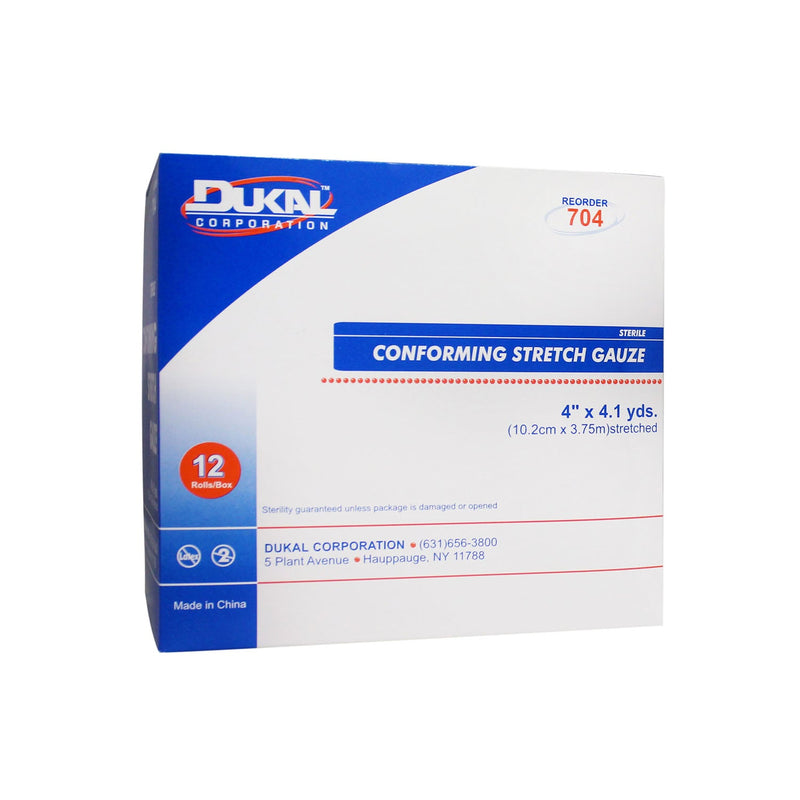 Dukal Corporation Dukal Conforming Stretch Gauze  Stretch Gauze, 4" x 4.1 yd, Sterile, 1/pk, 12 pk/b
