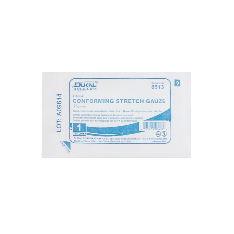 Dukal Corporation Dukal Basic Conforming Stretch Gauze  Gauze, 2" Sterile, 12 rl/bg, 8 bg/cs