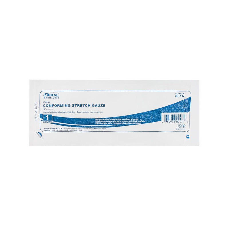 Dukal Corporation Dukal Basic Conforming Stretch Gauze  Gauze, 6" Sterile, 6 rl/bg, 8 bg/cs