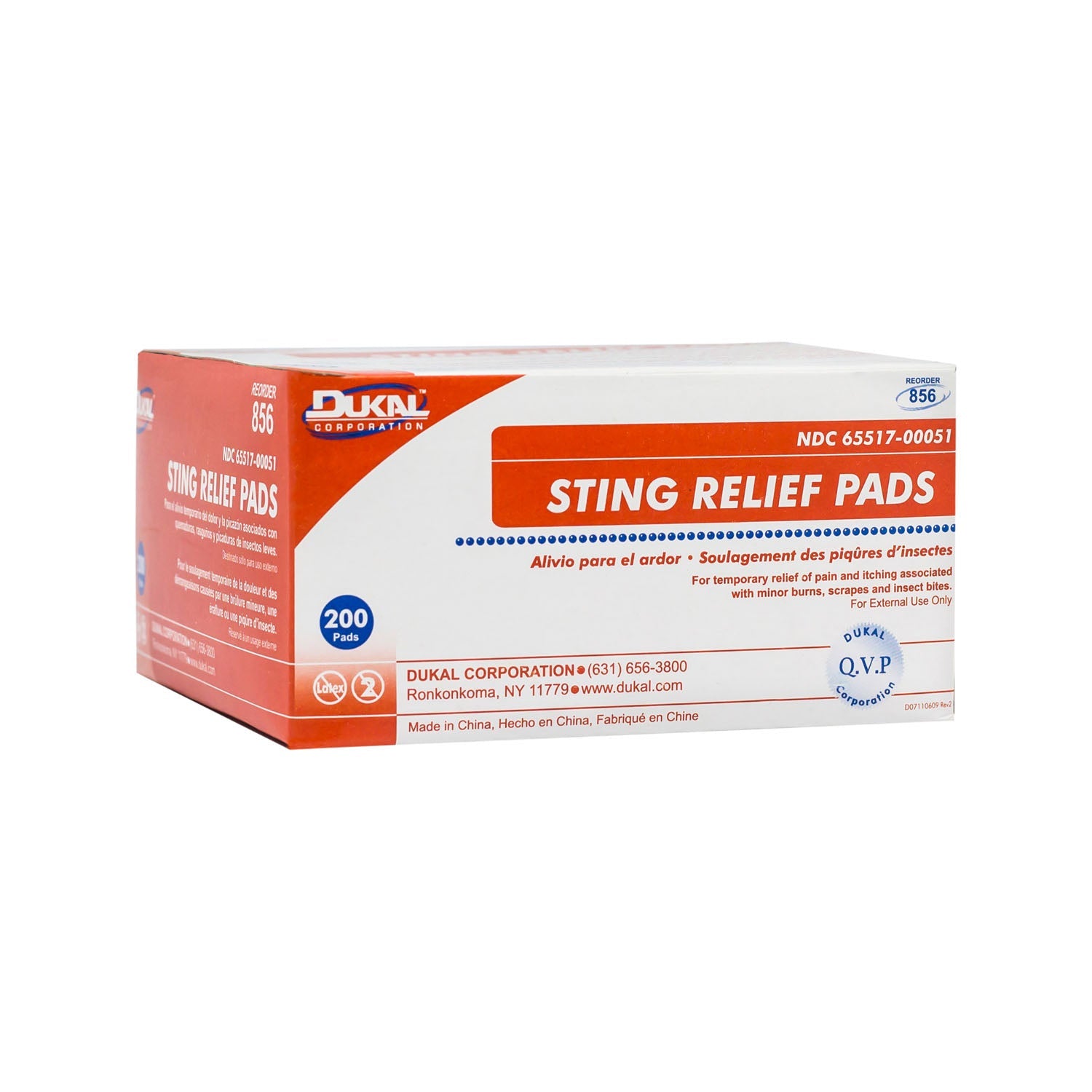 Dukal Corporation Dukal Sting Relief Pad  2-Ply, 200/bx, 20 bx/cs