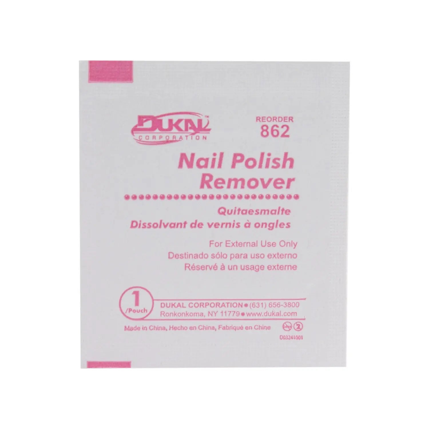 REMOVER PAD NAIL POLISH 100/BX10BX/CS