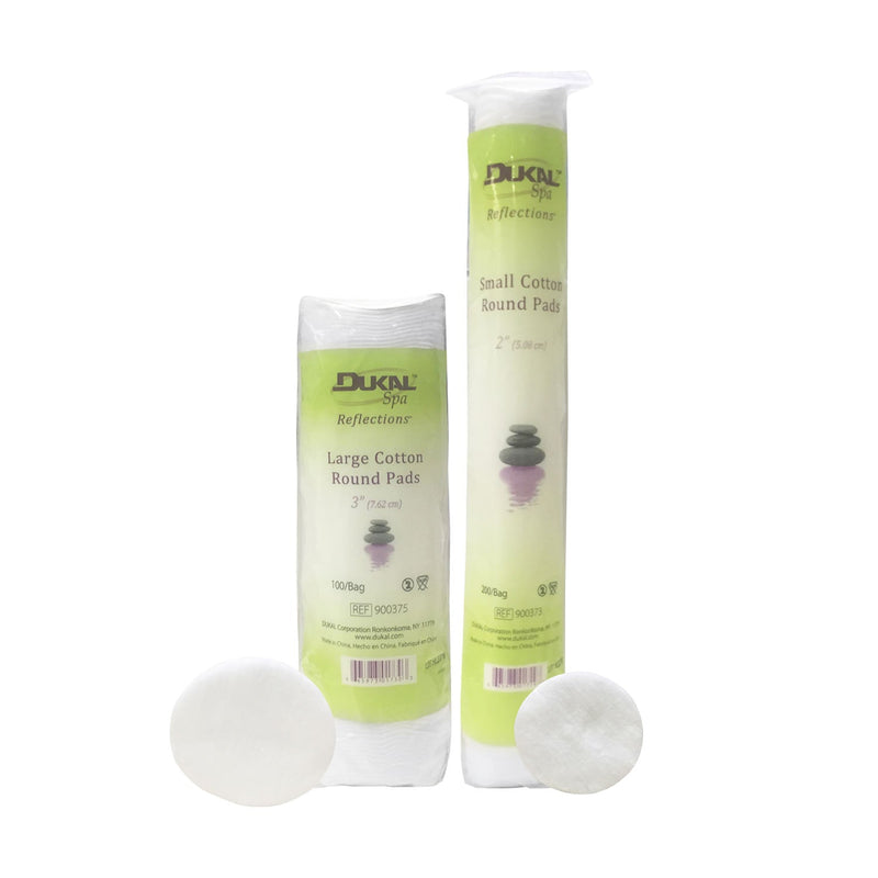 Dukal Corporation Dukal Reflections Cotton Rounds  Spa Cotton Rounds, Large, 3", 100/bg, 50 bg/cs