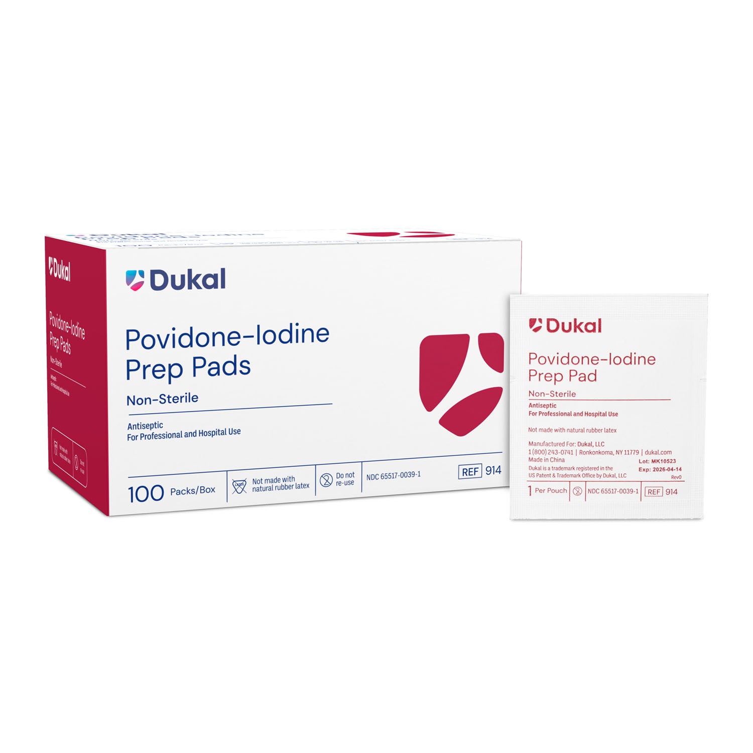 PADS PREP PVP-I 1/PK 100PK/BX10BX/CS