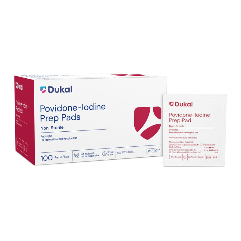 Dukal Corporation Dukal Pvp-I Products  PVP-I Prep Pads, Medium, Non-Sterile, 1/pk, 100 pk