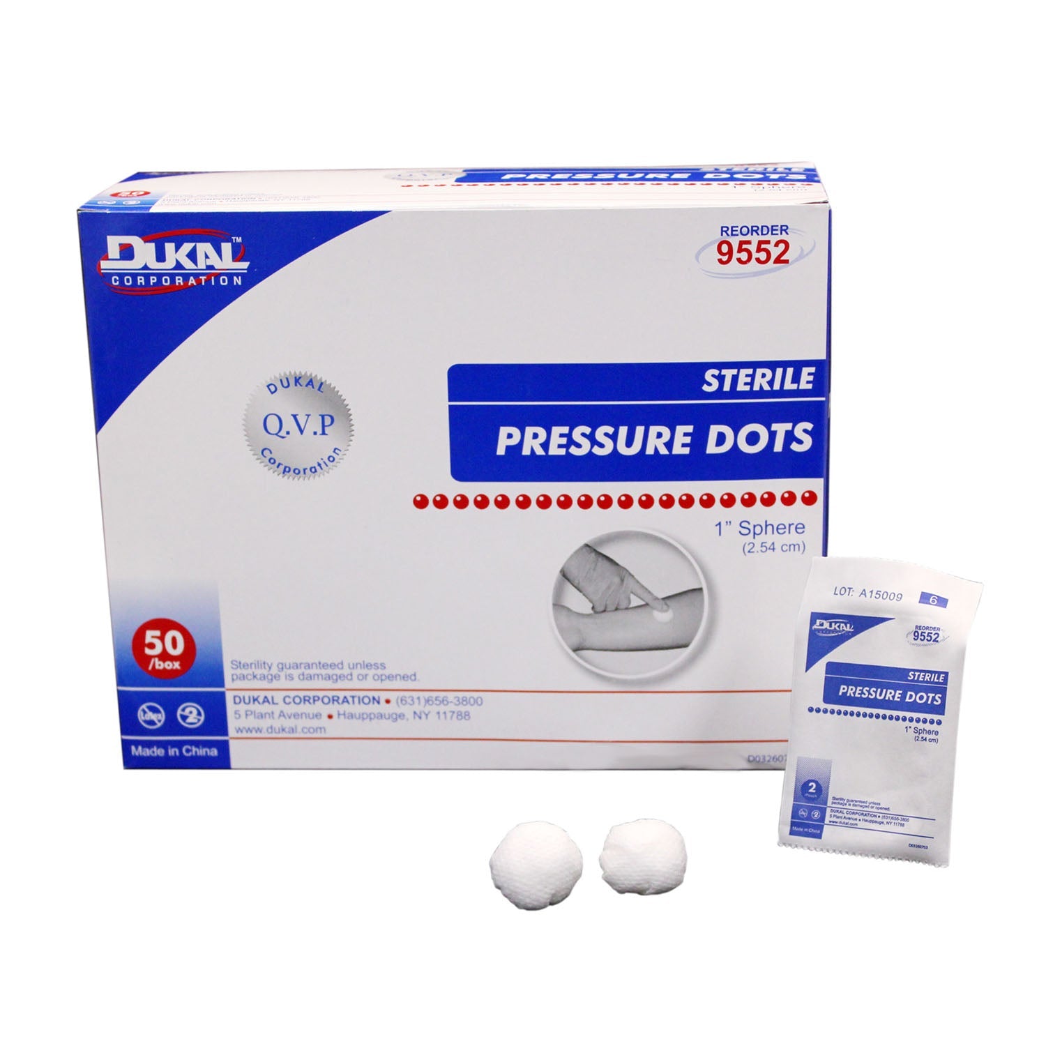 Dukal Corporation Dukal Pressure Dots  Sterile, 2/pk, 50 pk/bx, 10 bx/cs (36 cs/plt)