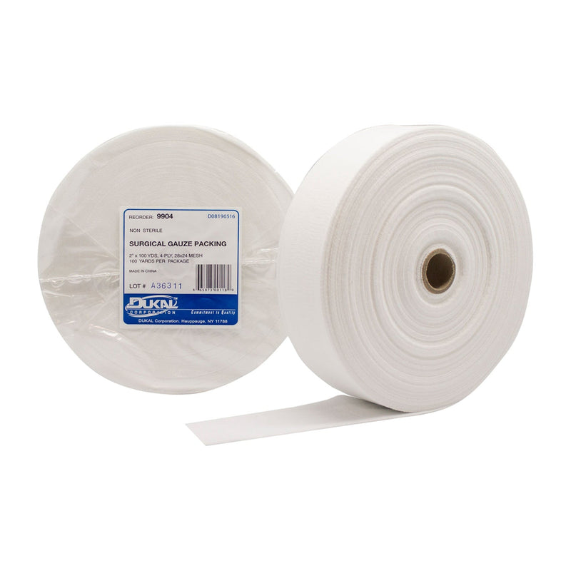 Dukal Corporation Dukal Surgical Gauze & Packing  Gauze Packing, Non-Sterile, 28 x 24 Mesh, 2" x 100