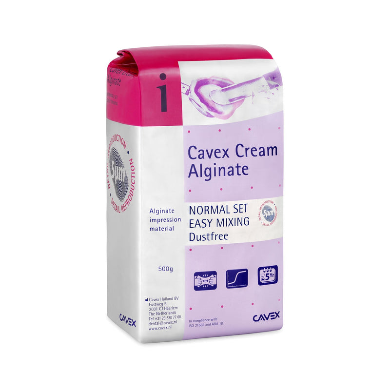 Dukal Corporation Dukal Cavex Impression Material  Cavex Cream Alginate, Normal Set, Dust-free, 500g