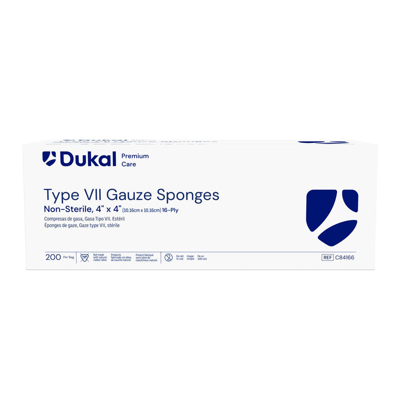 Dukal Corporation Dukal Caliber Gauze Sponges  Sponge, Type VII, Non-Sterile, 4" x 4", 16-Ply, 20