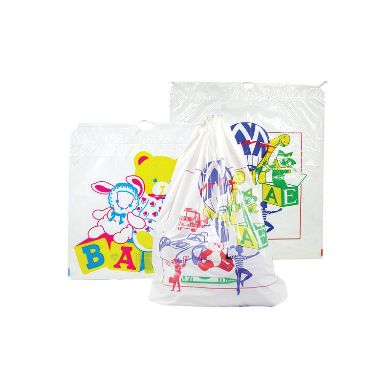 Dukal Corporation Dukal Dawnmist Patient Belongings Bags  Patient Belonging Bag, 4-Color Child Design, 18" x