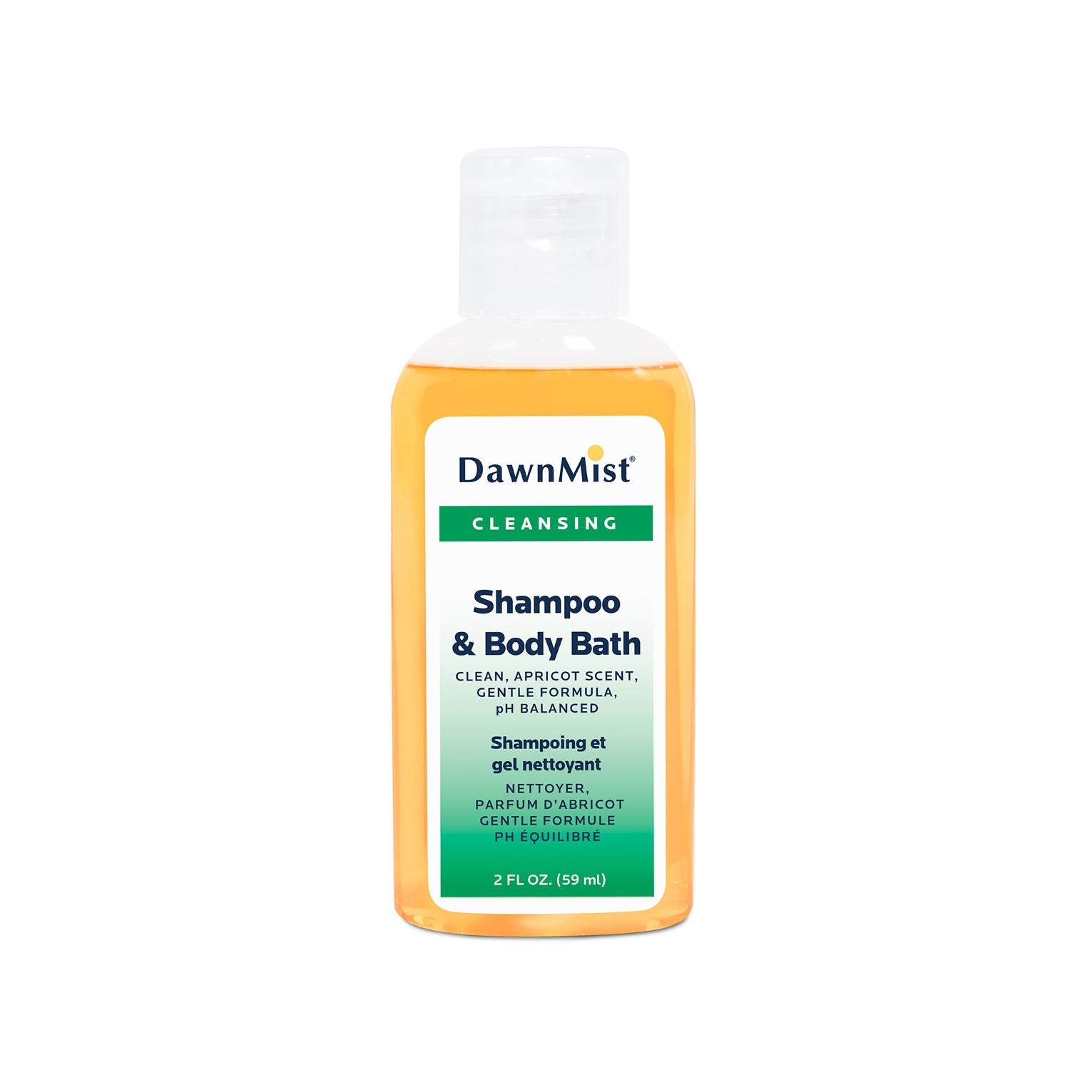 Dukal Corporation Dukal Dawnmist Shampoo & Body Wash  Shampoo & Body Bath, 2 oz Bottle with Flip Cap, 14