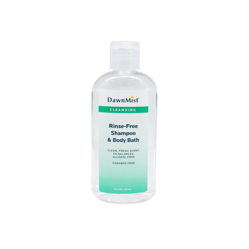 Dukal Corporation Dukal Dawnmist Shampoo & Body Wash  Shampoo & Body Bath, Rinse Free, 4 oz Bottle with