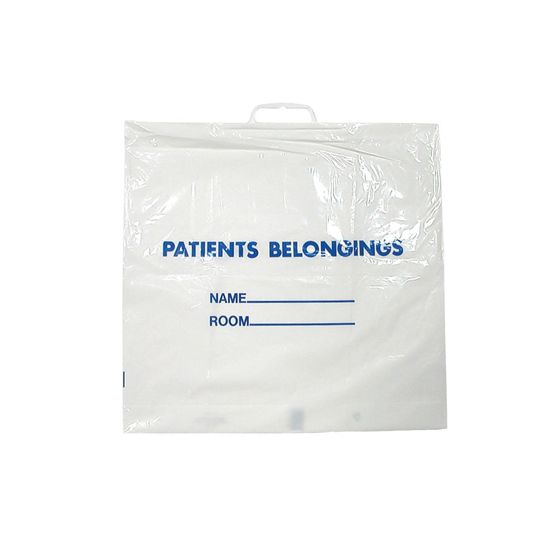 Dukal Corporation Dukal Dawnmist Patient Belongings Bags  Patient Belongings Bag with Handle, Clear, 20" x 1