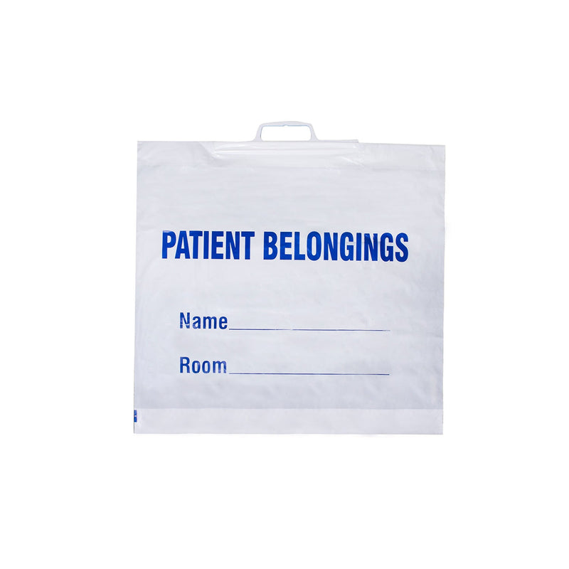 Dukal Corporation Dukal Dawnmist Patient Belongings Bags  Patient Belongings Bag with Handle, White, 20" x 1