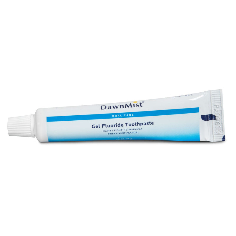 Dukal Corporation Dukal Dawnmist Toothpaste  Gel Toothpaste, White, Fluoride, 0.6 oz Tube, 144/