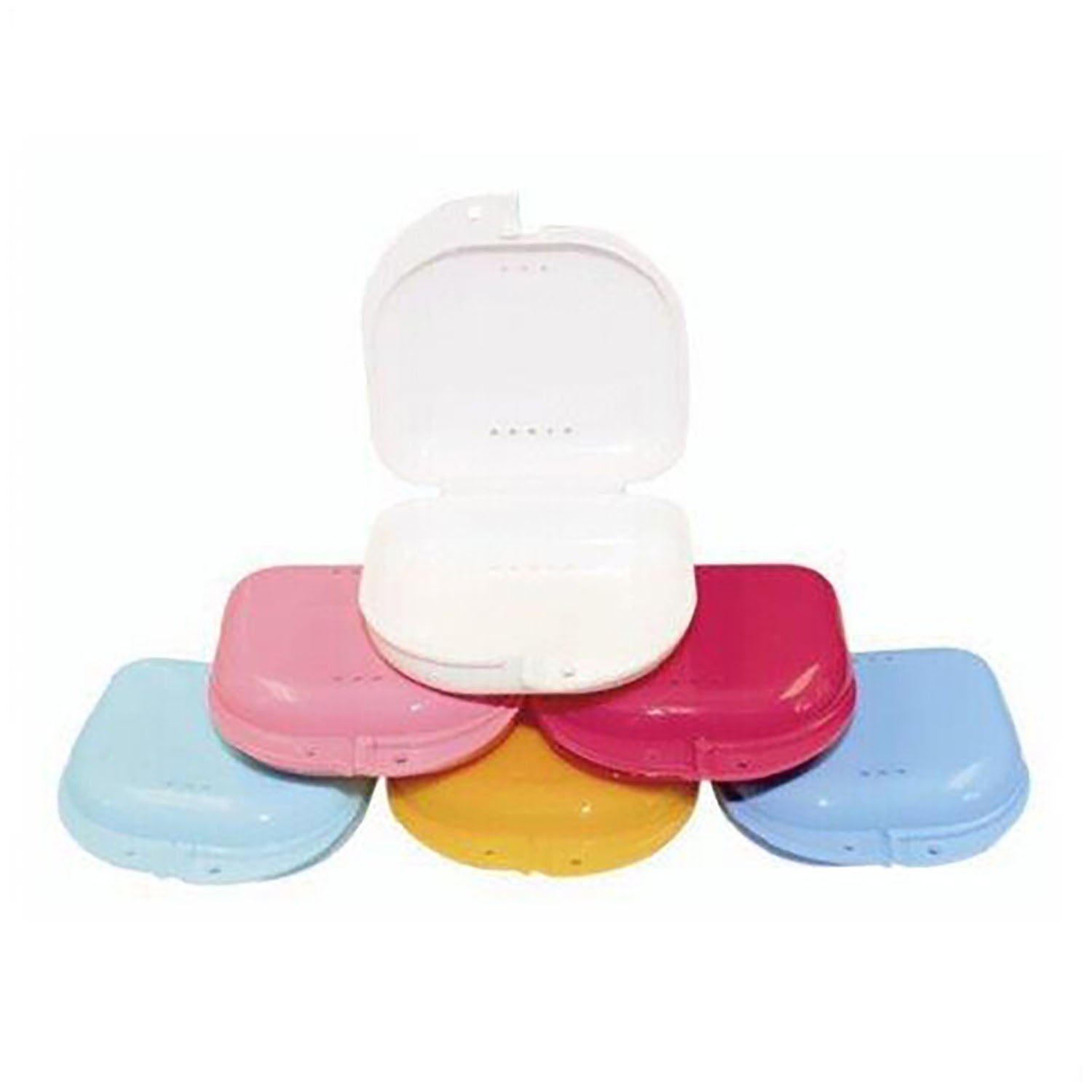 Dukal Corporation Dukal Unipack Oral Care  Retainer Boxes, 3" x 3-1/8" x 1-1/8", Assorted Col