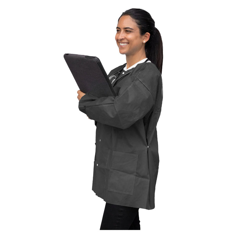 Dukal Corporation Dukal Unipack FitMe Lab Jacket  FitMe Lab Jackets, XX-Large, Black, 10/bg
